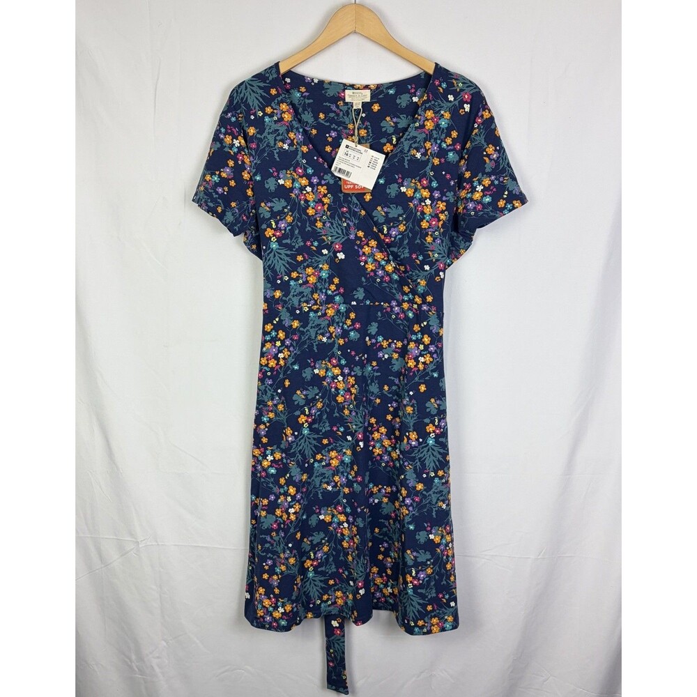 Mountain Warehouse Country to Coast Blue Yellow Floral Dress US Sz 16 Large NWT